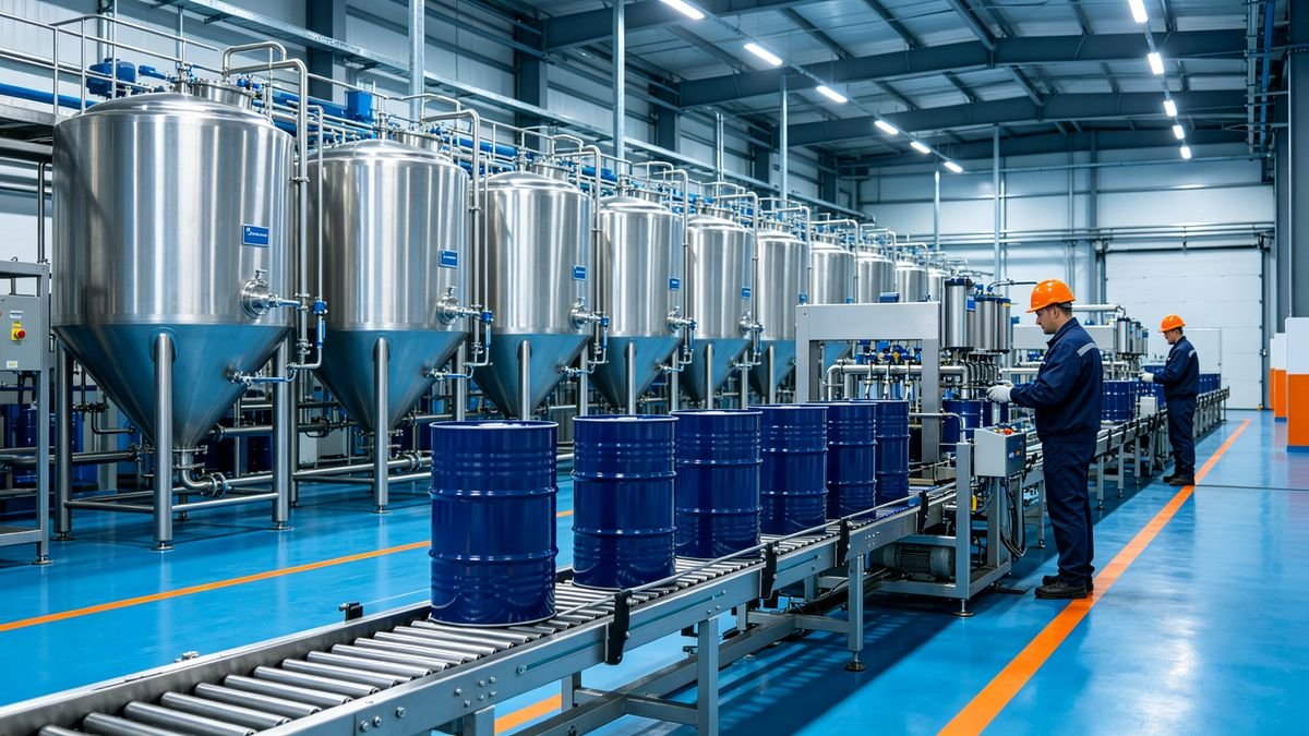Kunlun Aocheng lubricant blending and filling line in China
